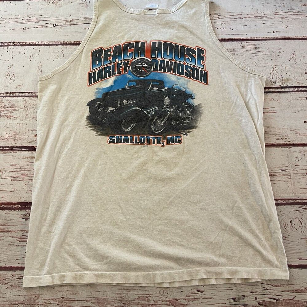 Harley-Davidson Mens 2012 Beach House Shallotte NC T-Shirt 2XL Vintage